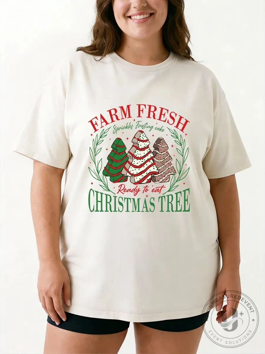 Farm Fresh Sprinkles Frosting Cake Christmas Tree T-Shirt